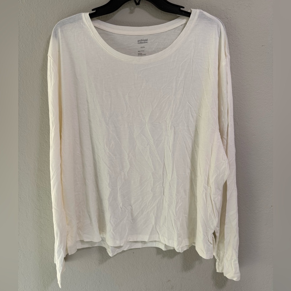 Girlfriend Collective Ivory Long Sleeve Tee XXXL